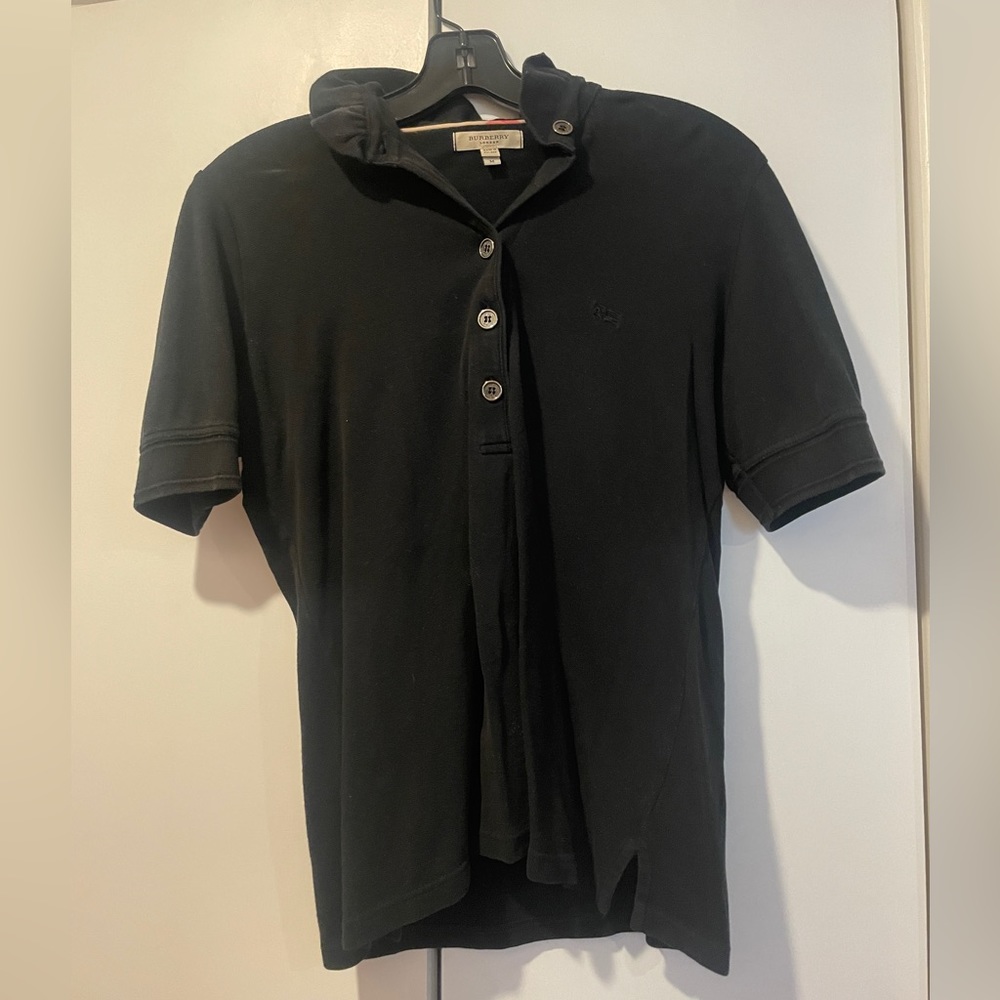 Black Burberry polo size M